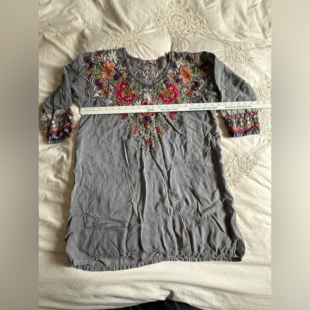 ❤️ JOHNNY WAS Embroidered Tunic, Size Small- - Picture 5 of 12